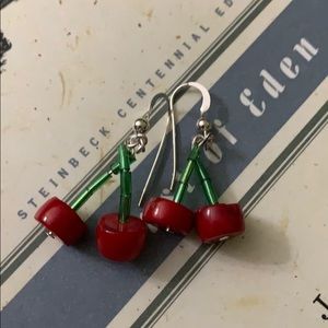 cherry 🍒 earrings NEVER WORN